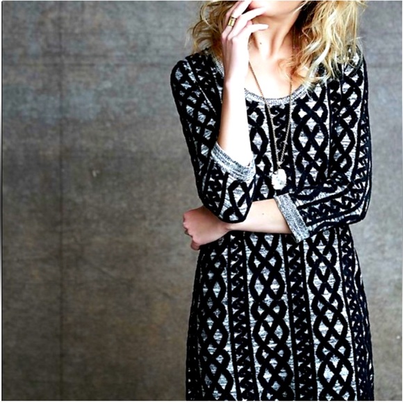 Anthropologie Dresses & Skirts - Anthropologie ▪︎ Moth Knit Chenille Pattern Sweater Dress size Medium